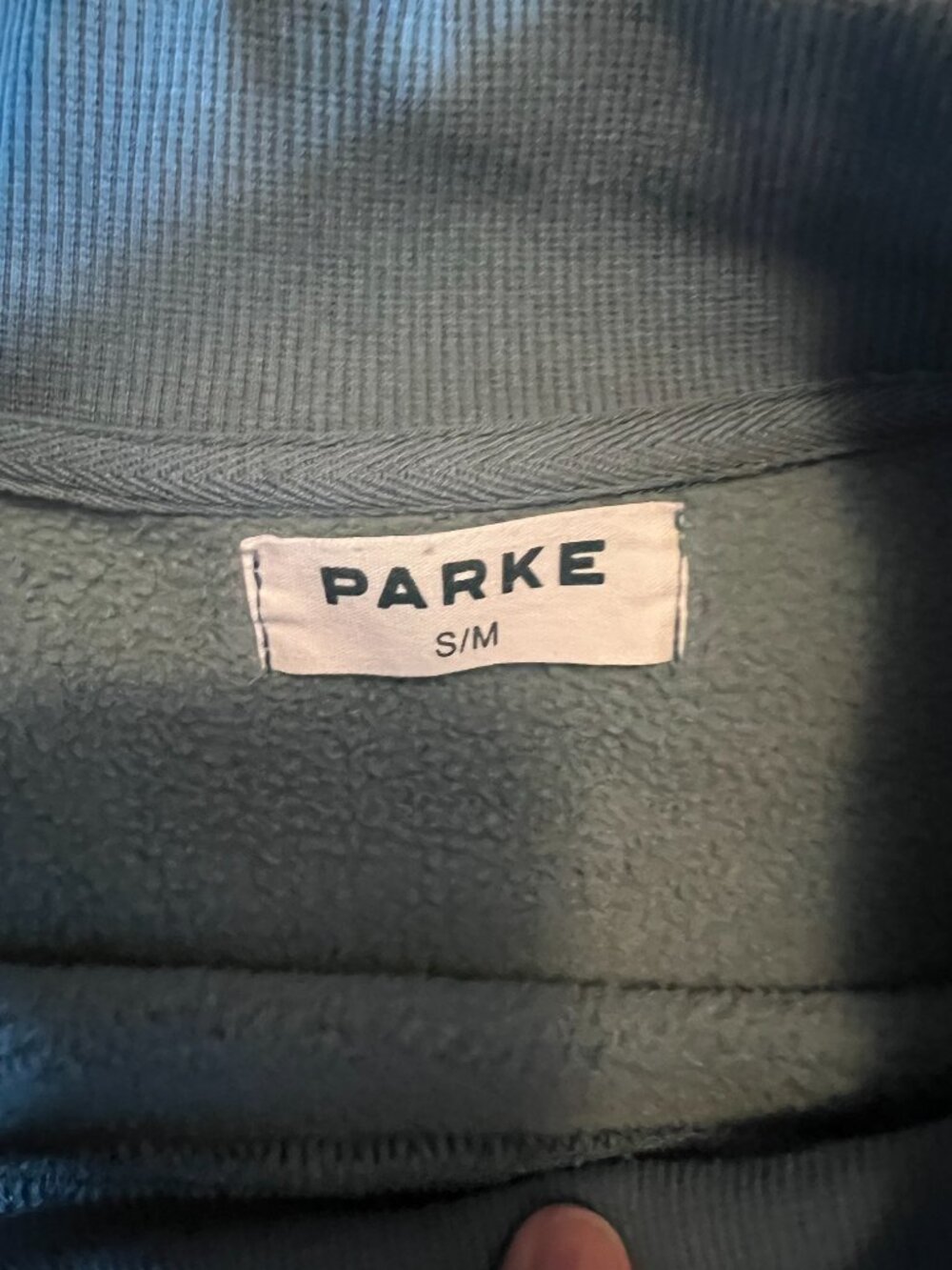 Parke Glacier Blue Varsity Mockneck Size S/M Like NEW In Bag - Picture 8 of 8